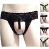 Men's Sexy See-through Lace Hollow Panties Underwear Clubwear Thongs Briefs