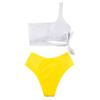 Women's One Shoulder Strap Bikini Set High Waist Bottom Two Piece Swimsuit Summer Beachwear Swimwear for Casual Poolside