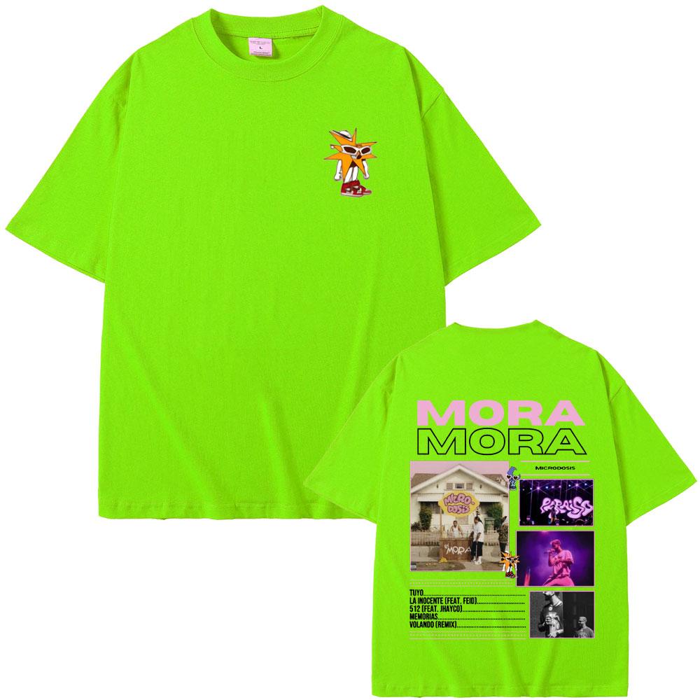 Rapper MORA MICRODOSIS Album Tour 2025 Tshirt Men Women Hip Hop Fashion Vintage Short Sleeve Tshirt Casual Oversized Streetwear