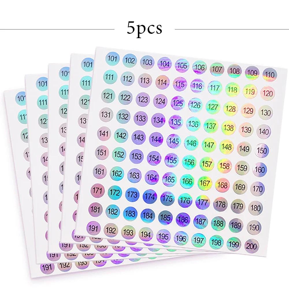 5 ks nálepka s číslem štítek lak na nehty barva gel lak lepidlo láhev rtěnky tipy na nehty zobrazení značky číslování nástroj na manikúru
