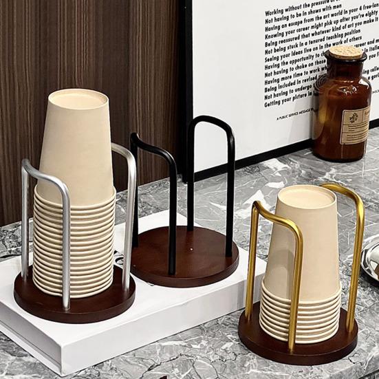 Disposable Cup Holder Single/Double Cup Rack Strong Load-bearing Cup Holder Home Office Restaurant Decor