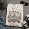 Vintage Bora Bora Tahiti Hemd, Tropisches Insel T-Shirt, Französisch-Polynesien Reisehemd, Retro Strandurlaub T-Shirt, Sommer Paradies Geschenk