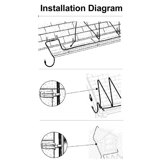 30Pcs Christmas Light Clips Metal Gutter Hooks Strong Load-bearing Weatherproof
