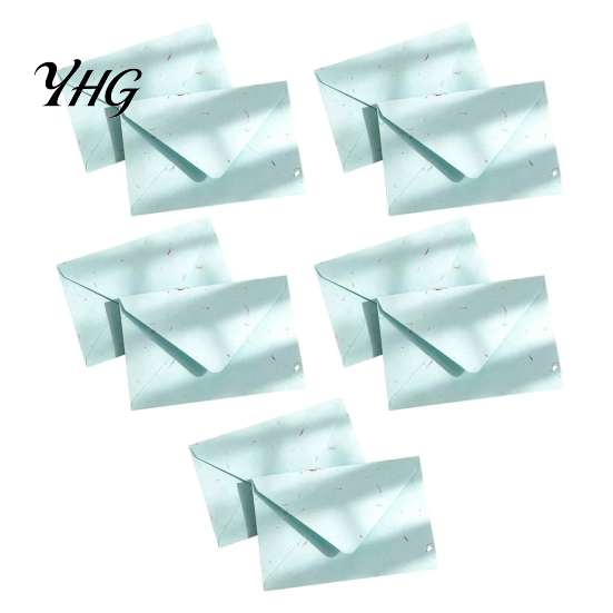 Thick Paper Envelopes for Invitations 10PCS Petal Art Envelopes, Real Floral Texture Design, Western Style Handmade with Petals Stationery,