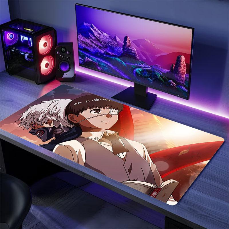 Tokyo Ghoul Mouse Pad, Large Gaming Desk Mat, Non-slip XXL Mousepad for Laptop & Tablet, Mini PC Playmat with Stitched Edges