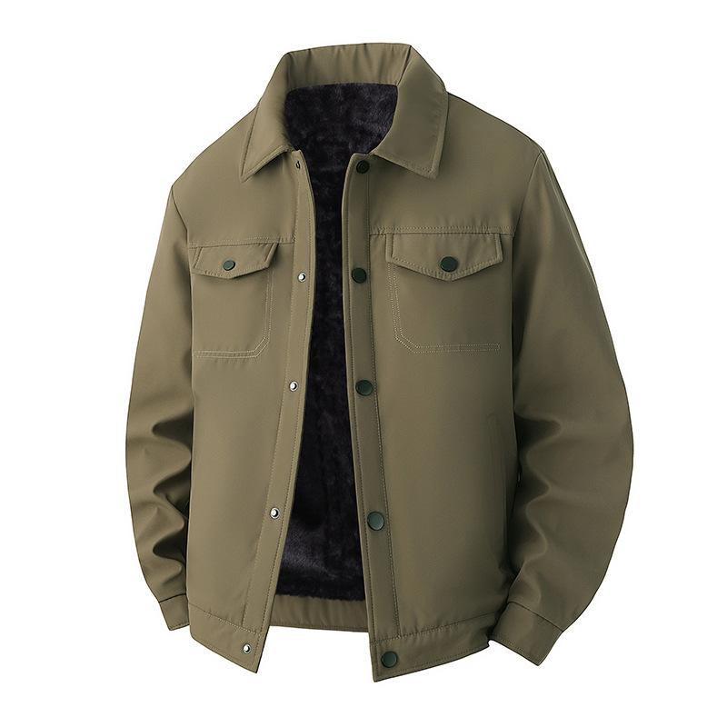 Fleece Jacket Men's New Winter Outdoor Fleece Warm Cotton-padded Jacket