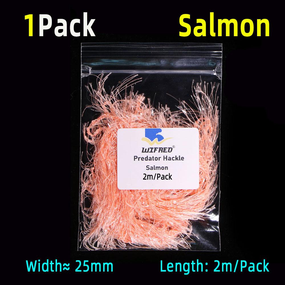2M/Pack Predator Hackle Single-Sided Chenille Predator Hackle Fly Tying Material For Streamer Bodies Trout Pike Muskie Predators Fishing Lures