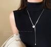 Titanium Steel Does Not Fade, Fashionable and Simple Versatile Love Ball Ins Romantic Su Long Pull Necklace Women's Versatile Hi