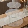 Clear Acrylic Cake Stand Transparent ThreeTier Glossy Dessert Holder 3tier 3D
