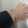 Vintage Punk Stern Mehrschichtige Armbandketten für Damen Herren Hip Hop Y2k Kreuz Sterne Metallarmband Neuer Modeschmuck