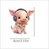 Acrylic Piglet Key Chain 2D Car Interior Pendant Bag Accessory Key Chain Pendant  Home Decoration