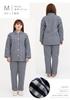 Kaitak Family: Made In Japan by Japanese Craftsmen, Women's Cotton Blanket Shirt Pajamas, Long Sleeve, 100% Cotton, Check Pattern, Spring, Autumn, Win