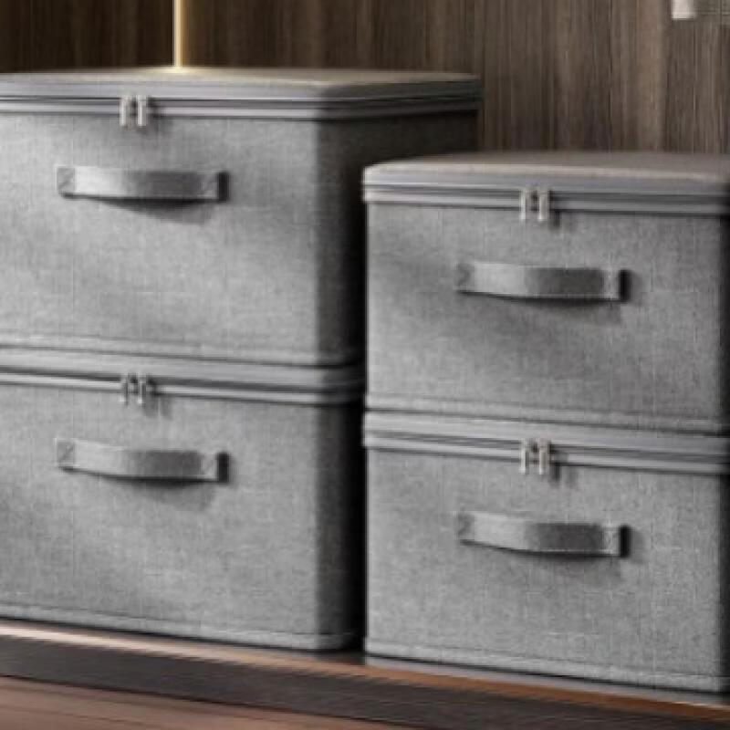 Shi Xun Extra Large Fabric Storage Boxes - Set of 3