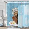 Funny Cute Puppy Animal Pattern Shower Curtain 180x 180cm, Kids Bathroom Decorative Shower Curtain Waterproof