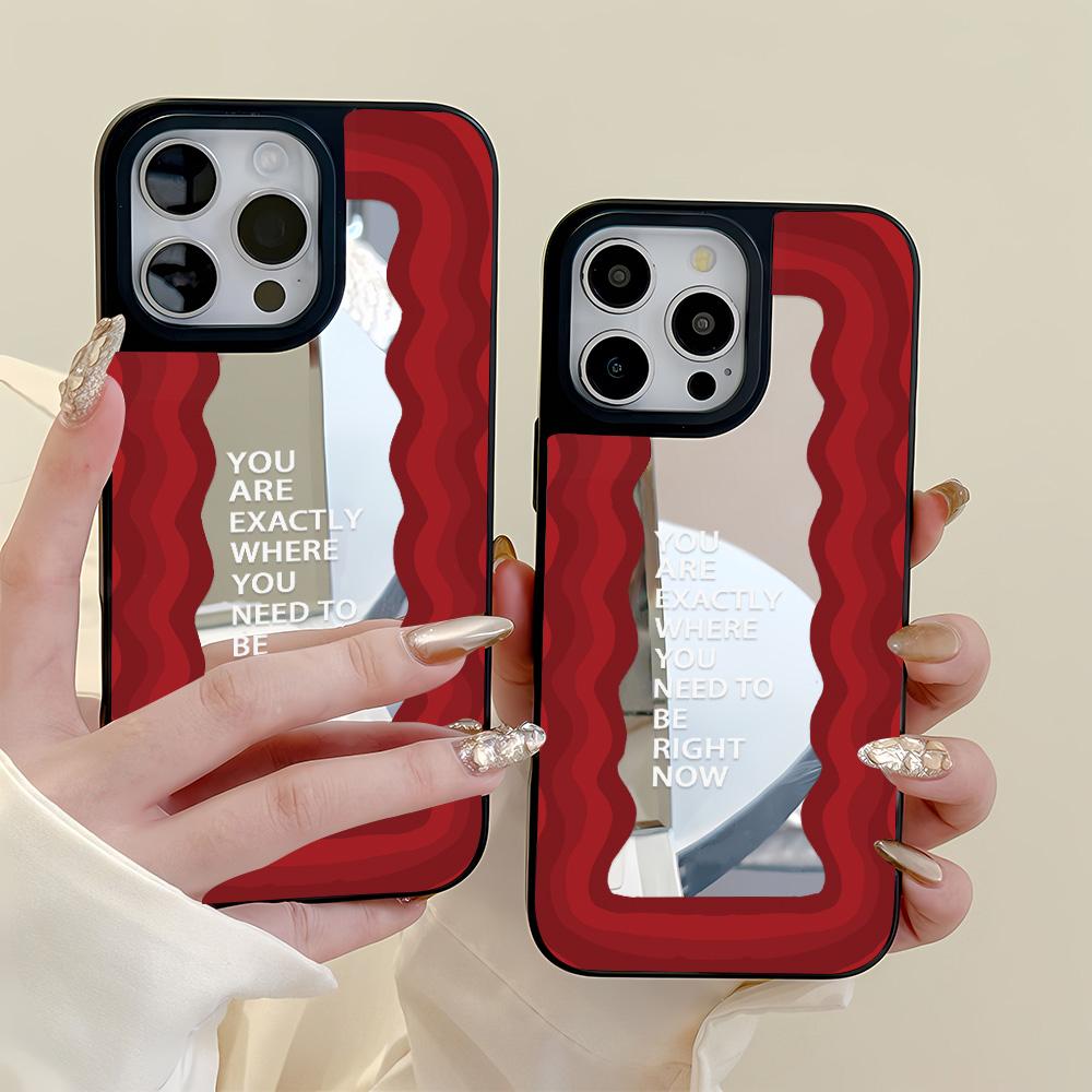 Mirror Phone Case for iPhone 15 11 13 14 for 15 16 Pro Max 12 13 16 Pro Cloud Flower and Animal Cute Style Phone Case