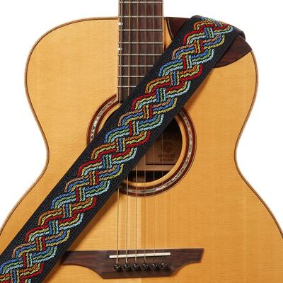 Vintage Wide Celtic Knot Weave Guitar Strap for Acoustic Electric Guitar Bass Guitar Adjustable Length from To [Amumu] 2.3" 35" 61"