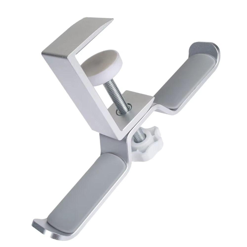 Double Hook Headphone Stand Aluminum Zinc Zinc Alloy Desk Clamp On Hook For Under Desk