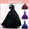Королівська придворна бальна сукня Вікторіанська сукня Середньовічна епоха Відродження Косплей костюм Вінтажна готична мереживна оздоба