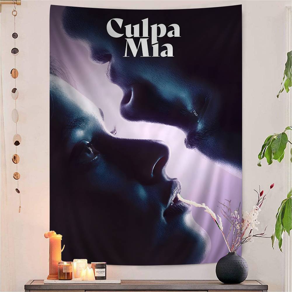 

My Fault Culpa Mia 2023 Movie Vintage Hippie Wall Hanging Tapestries Bohemian Wall Tapestries Mandala INS Home Decor 74x94cm(29x37in)
