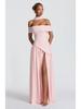 One-Shoulder Patchwork Open-Back Turtleneck Slimming Dress