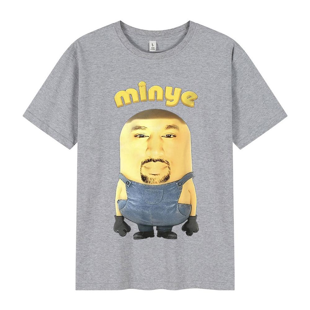 Rapper Kanye West Funny Meme Graphic Fashion Casual T Shirt Men Women Hip Hop Oversized Tshirt Summer Cotton Unisex Tshirts Top