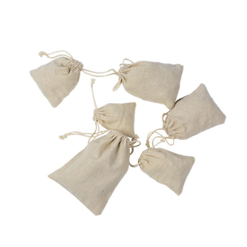 Tao Ceramic Jewelry: Retro Cotton Linen Drawstring Bag for Bracelets and Necklaces