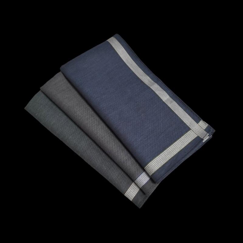 3 SZTUKI Męskie Chusteczki z Winylowymi Wzorami Miękka Bawełniana Chusteczka do Codziennego Użytku i na Event 43x43cm