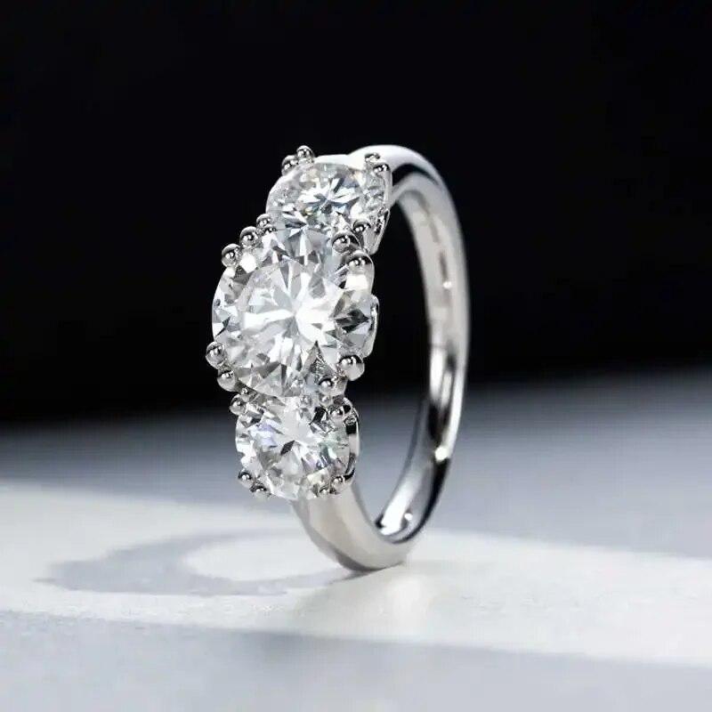 

SACE GEMS GRA Сертифицированное кольцо с муассанитом 2CT VVS1 Lab Diamond Solitaire Ring для женщин Обручальное кольцо с обещанием ювелирных изделий 7 белый