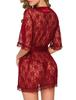 European and American Style Sexy Women's Lace Hollow-Out Lingerie Nightgown Set
