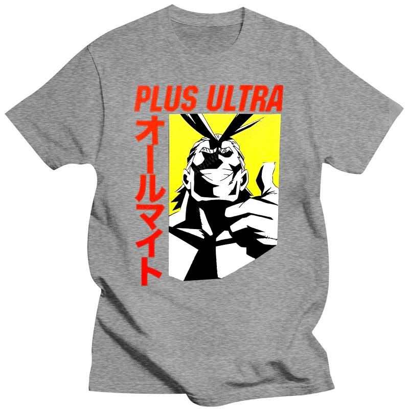 

New arrived tshirt men s black tops MHA All Might Plus Ultra Officially Licensed Adult humor t shirt vintage style short sleeve S