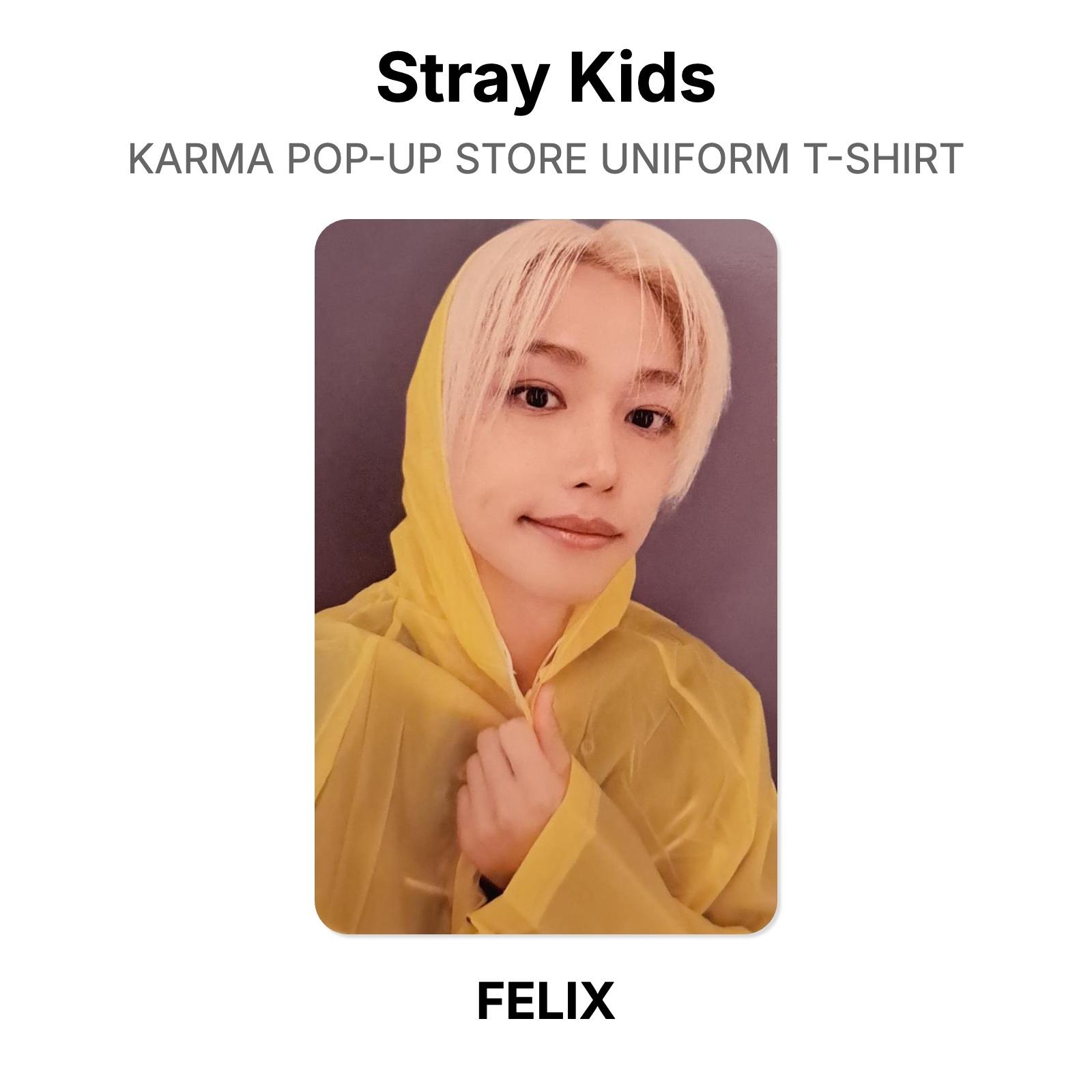 Stray Kids KARMA POP-UP STORE UNIFORM T-SHIRT Official Photocard FELIX