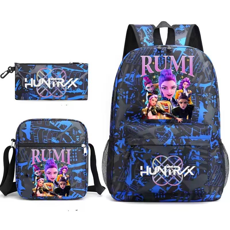 Animation Cartoon Druck Grund- und Sekundarschüler Campus Hoher Wert Schulterrucksack Federtasche Dreiteiliges Set