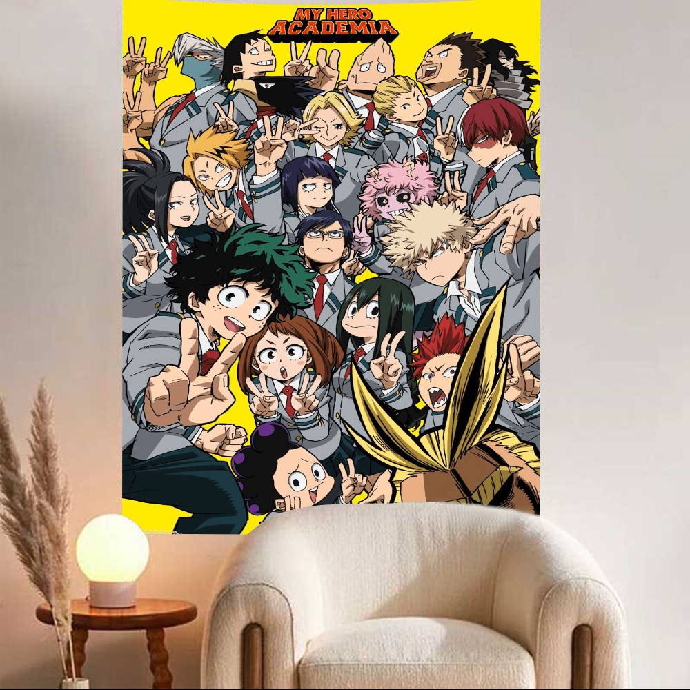 Anime My Hero Academia Theme Background Kids Happy Birthday New Year Party Decoration Poster Banner Gift