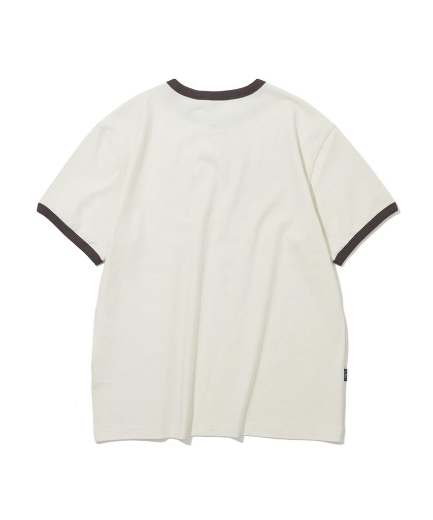 PENFIELD Vintage Series Scrappy Engraved Ringer Short Sleeve T-Shirt Ivory_Fs2Kt48U