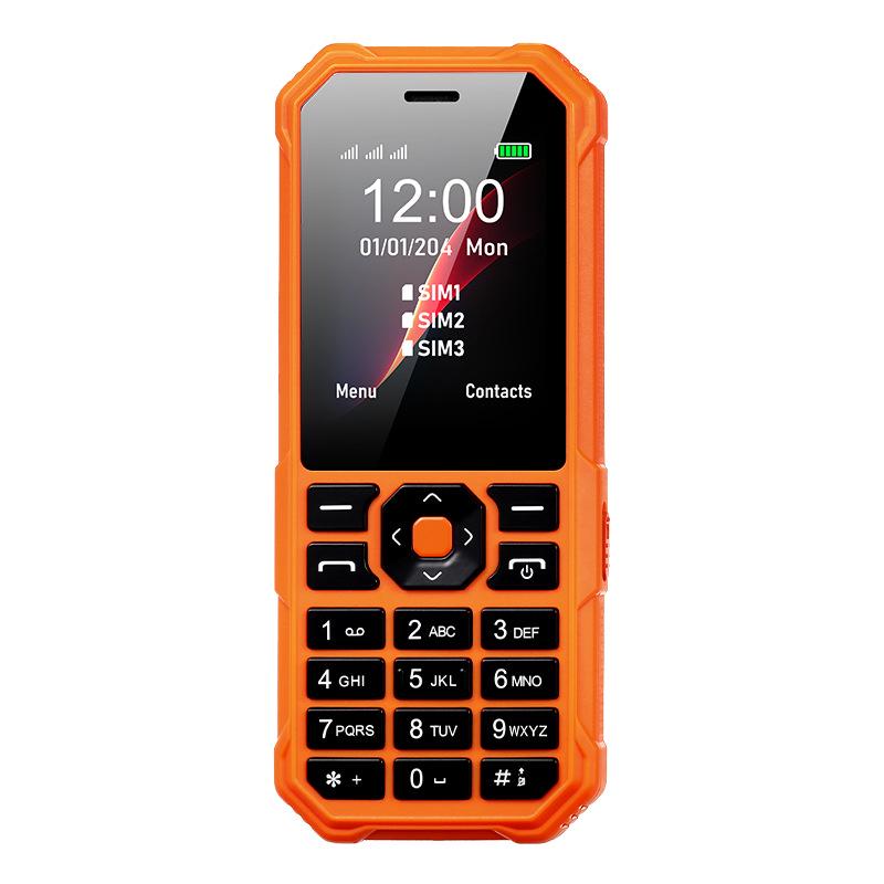 W2026 Ultra-Thin Outdoor Triple-Proof Mobile Phone, 2.4" Screen, Triple SIM, Loud Volume, Large Fonts & Battery.