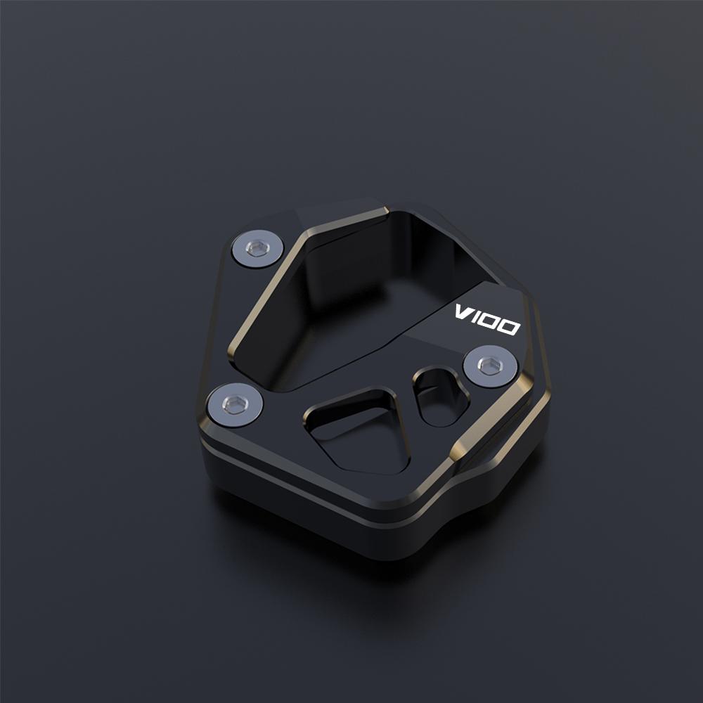 2024 For Moto Guzzi V100 V 100 Mandello S Side Stand Enlarge Kickstand Enlarger Support Extension Motorcycle Accessories