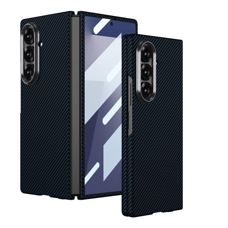 Geeignet für Samsung Z Fold7 Handyhülle Kevlar Kohlefaser Muster Hülle Fold7 Ultradünne Hülle Folie Integrierte Sturzsichere Hartschale