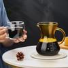 POKALOTEA Coffee Drip Coffee No Paper Coffee Filter Reusable Stainless Steel Microwave Graduations Included Server, Amber, Server, 500ml, Required,