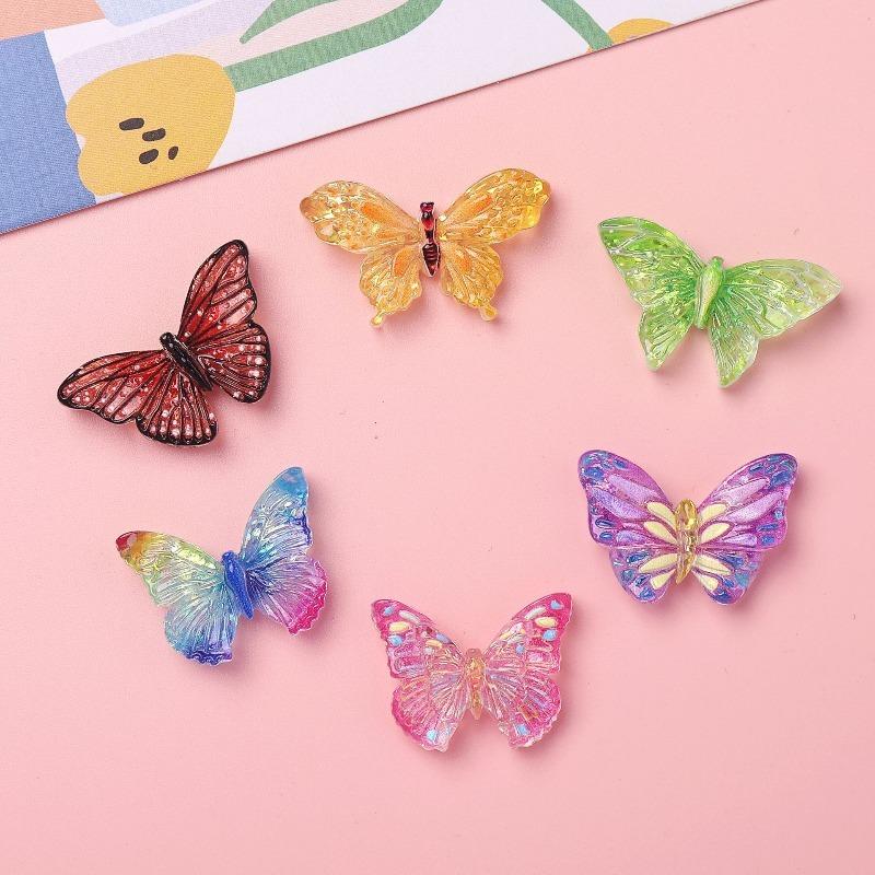 6Pcs Loveliness Shiny Colorful Butterfly Refrigerator Magnet Po Wall Message Board Magnetic Stickers Home Decor Accessories