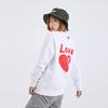 New MLB Heart Love Sweatshirts Unisex White 31MTL2111-50W