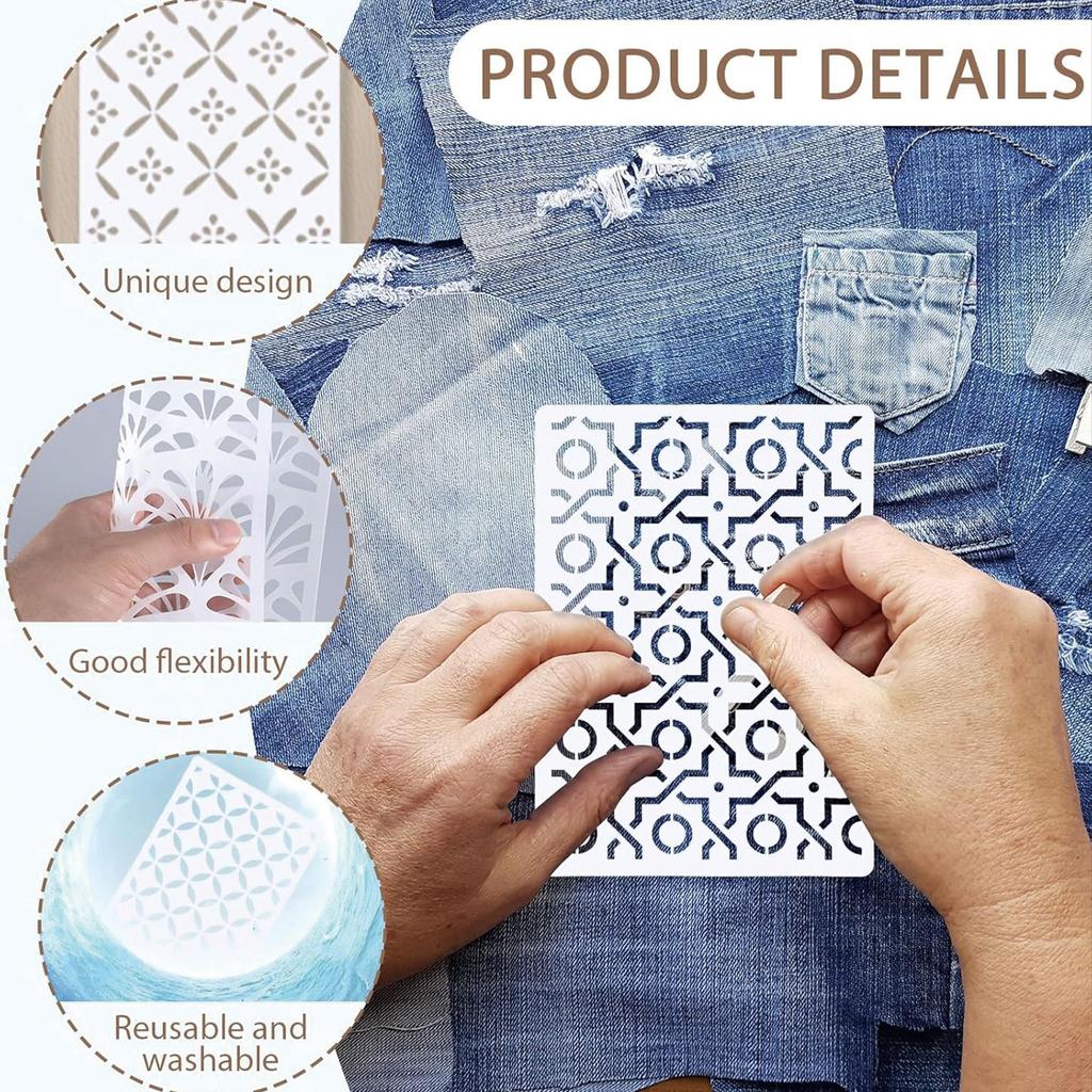 18 Pieces/set, Texture Template, DIY Hollow Painting Template, PET Material, Easy To Clean, Cake Latte Art Mold, Hand-made Poster Painting Tool