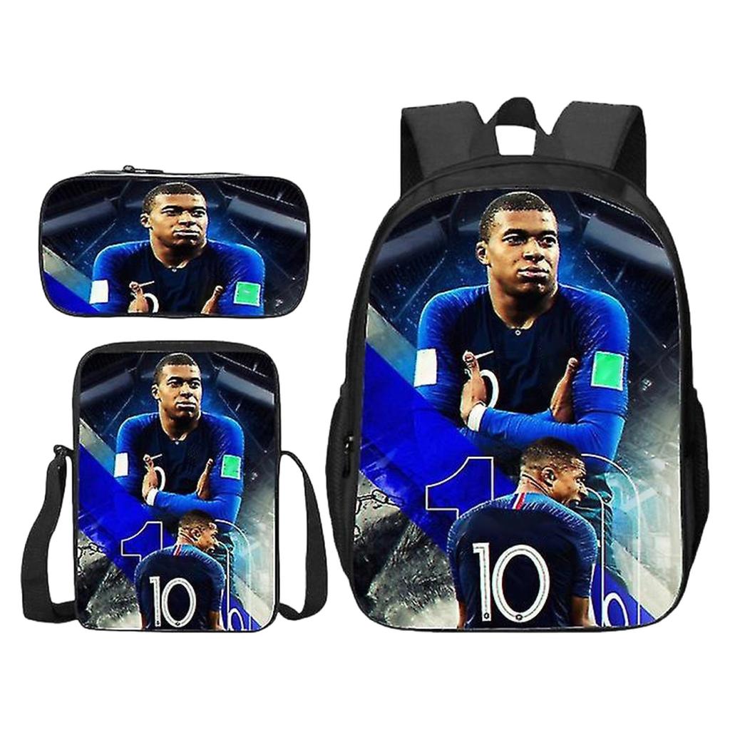 Casual Printed Backpack Large Capacity School Bag Pencil Case Lunch Bag Three Piece Set Suitable for Daily Use Travel and Outdoor Activities