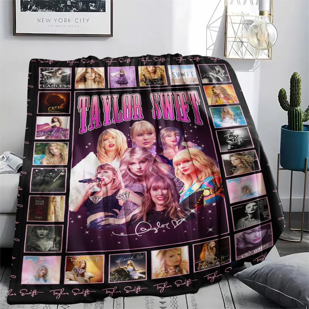 1pz Coperta in Flanella con Stampa Taylor, Alta qualità per Tutte le Stagioni, Decorazione per la Casa, Calore e Comfort, Perfetta per Regali di Natale
