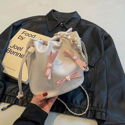 High-end Niche Design Bow Crossbody Bucket Bag Women's 2025 New Spring and Summer Tide Versatile Shoulder Bag Tide