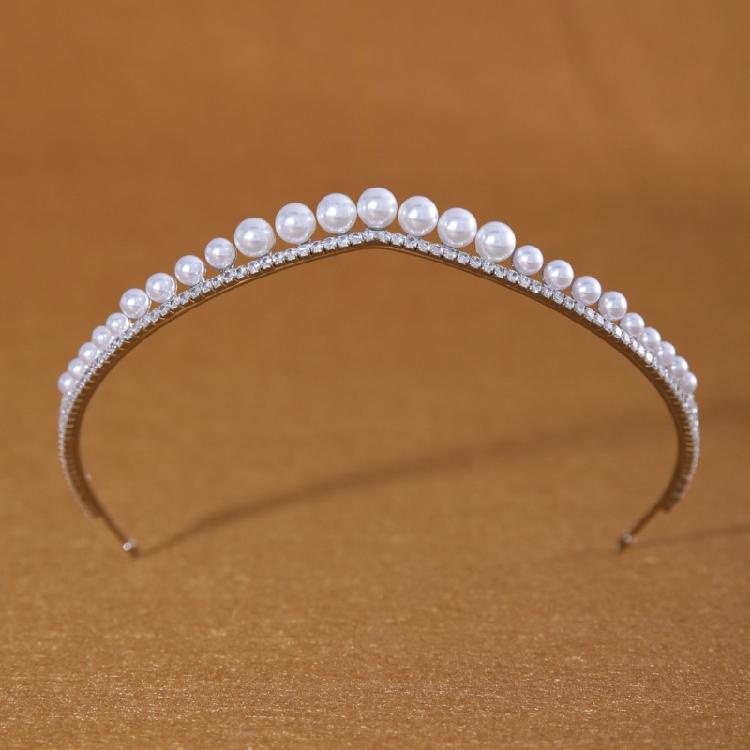 Elegant Pearls Crystals Headband for Formal Event Wedding Reception Hair Ornament With Secure Fit
