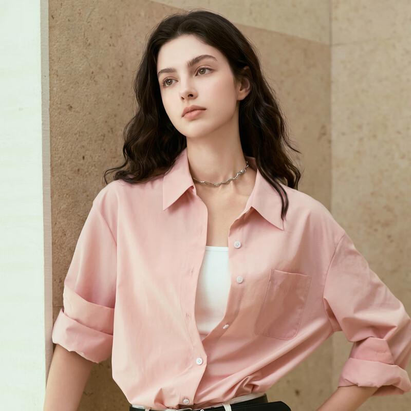 Sancai Women's Autumn Lapel Long Sleeve Loose Blouse