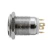 12mm LED Push Button Switch 12V 4Pin Silver Momentary Self-Locking Switches Waterproof