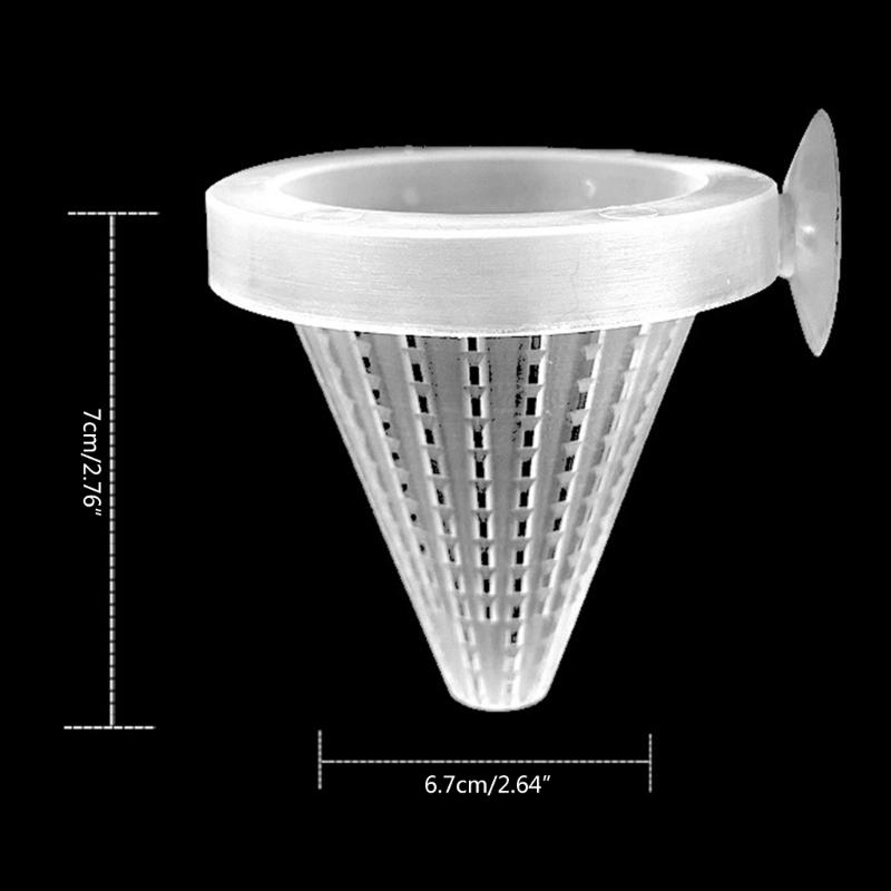 Fischfütterungsbecher Rote Wurm Fütterung Aquarium Futterkegel-Becher mit Saugnapf Aquarium Fütterungsbecher Fütterungsbecher