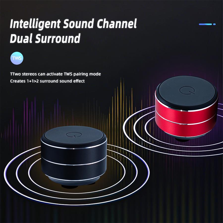 Mini Bone Conduction Speaker Vibration Stereo Audio Digital TWS Wireless Bluetooth Speakers Portable Metal Speaker