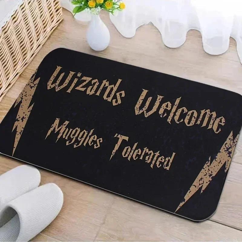 Alohomora Magic Key Welcome Mat Funny Doormat Flat Non-slip and Easy Clean Perfect for Front Door of Bathroom Durable Door Mat